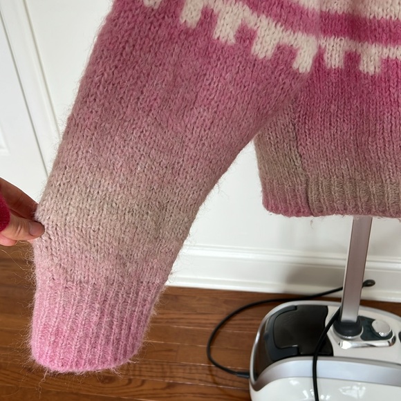 Sandro pink fair isle sweater - Picture 8 of 12